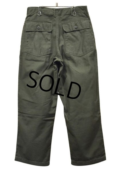 画像3: 【60's∼】【米軍実物】U.S.ARMY【ビンテージ】OG107【ベイカーパンツ】【ダブルステッチ】UFOボタン【ユーティリティパンツ】【Ｗ３３程度】  (3)