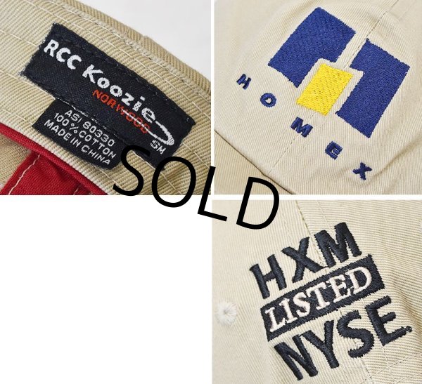 画像2: 【HOMEX】ホーメックス【ベージュxつば裏赤】【コットンBBキャップ】   (2)