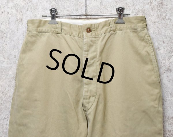 画像3: 【50's】【ビンテージ】U.S.ARMY【米軍実物】ボタンフライ【チノパンツ】【３１Ｘ２９】  (3)