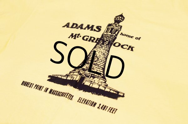 画像3: 80's~【USA製】【ビンテージ】ヘインズ【hanes】【クリーム色】グレイロック山【退役軍人記念塔】【ADAMS home of Mount Greylock】記念塔【Tシャツ】【サイズL】  (3)