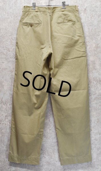 画像4: ~60's【ビンテージ】U.S.ARMY【米軍実物】【チノパンツ】Ｗ３２程度  (4)