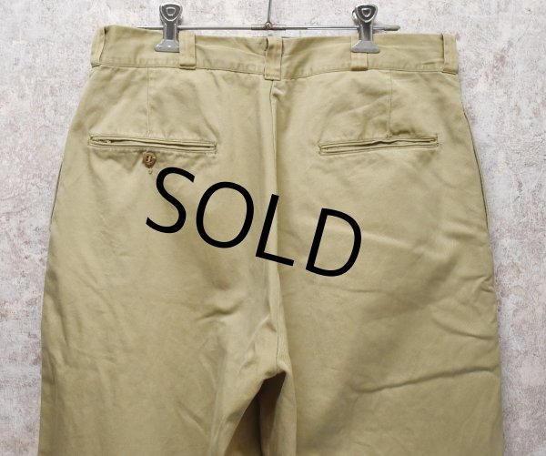 画像3: ~60's【ビンテージ】U.S.ARMY【米軍実物】【チノパンツ】Ｗ３２程度  (3)
