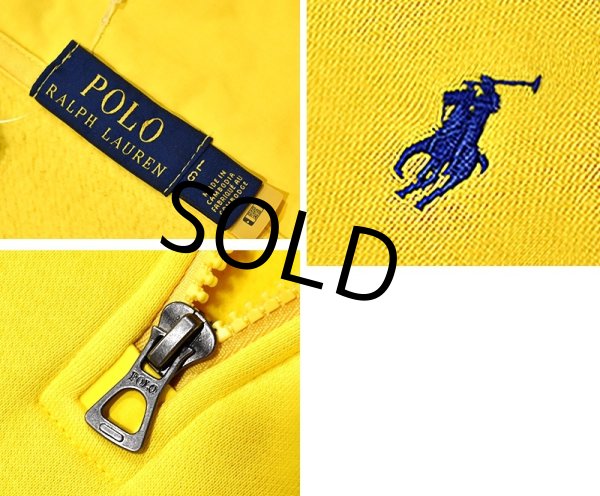 画像2: 【ラルフローレン】【ハーフジップパーカー】袖ロゴ入り【黄色】イエロー【パーカー】【サイズS】  (2)
