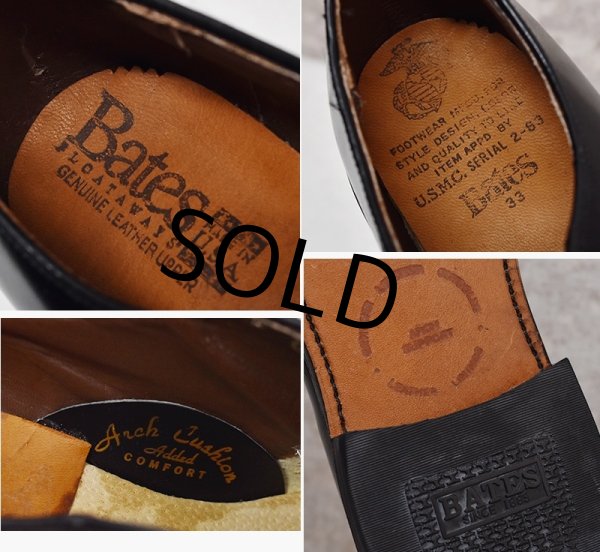 画像2: デッドストック【ビンテージ】【ベイツ】【Bates】【黒】【プレーントゥシューズ】【10 1/2 EEE】  (2)