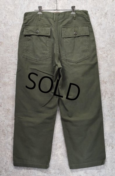 画像5: 【60's∼】【米軍実物】U.S.ARMY【ビンテージ】OG107【ベイカーパンツ】【ダブルステッチ】UFOボタン【ユーティリティパンツ】【W33程度】  (5)