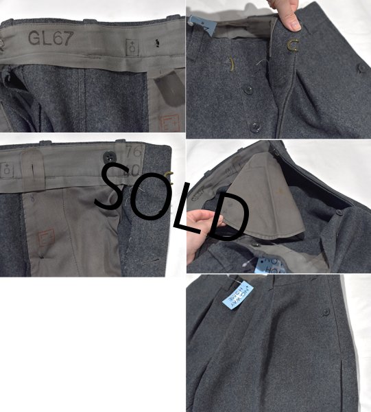 画像2: 80's【デッドストック】【スイス軍】【サイドライン】【ウールトラウザーズ】【ウールパンツ】【フィールドトラウザーズ】【W31程度】  (2)