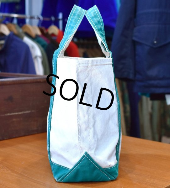 画像4: 80's【ビンテージ】【L.L.bean】オールド【エルエルビーン】白ｘ緑【キャンバス】【トートバッグ】【ビーントート】小さいサイズ  (4)