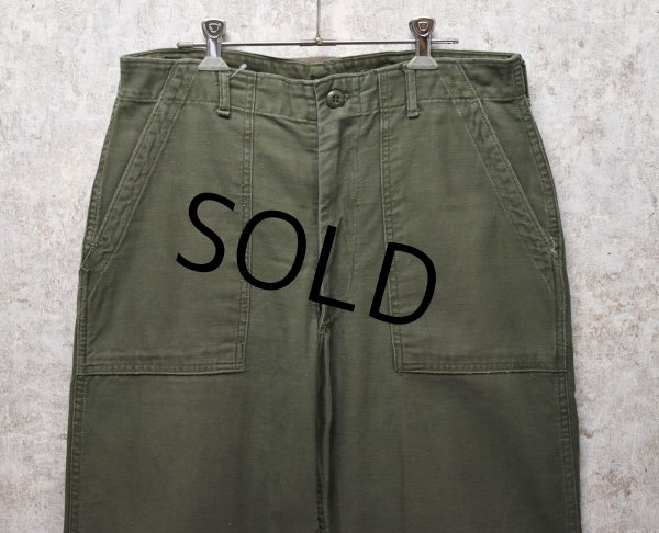 画像3: 【60's∼】【米軍実物】U.S.ARMY【ビンテージ】OG107【ベイカーパンツ】【ダブルステッチ】UFOボタン【ユーティリティパンツ】【W33程度】  (3)