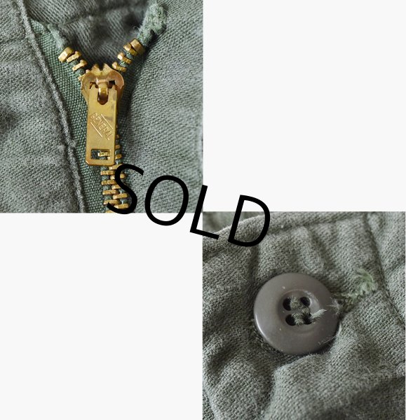 画像2: 【60's∼】【米軍実物】U.S.ARMY【ビンテージ】OG107【ベイカーパンツ】【ダブルステッチ】UFOボタン【ユーティリティパンツ】【W33程度】  (2)