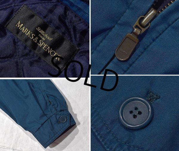 画像2: 【ビンテージ】【St Michael from MARKS & SPENCER】マークス＆スペンサー【ブルー】Sサイズ程度【中綿入りブルゾン】  (2)