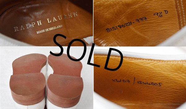 画像2: 【イングランド製】【RALPH LAUREN】ラルフローレン【ホワイトバックス】【バックスシューズ】【9 1/2 D】【27.5cm程度】  (2)