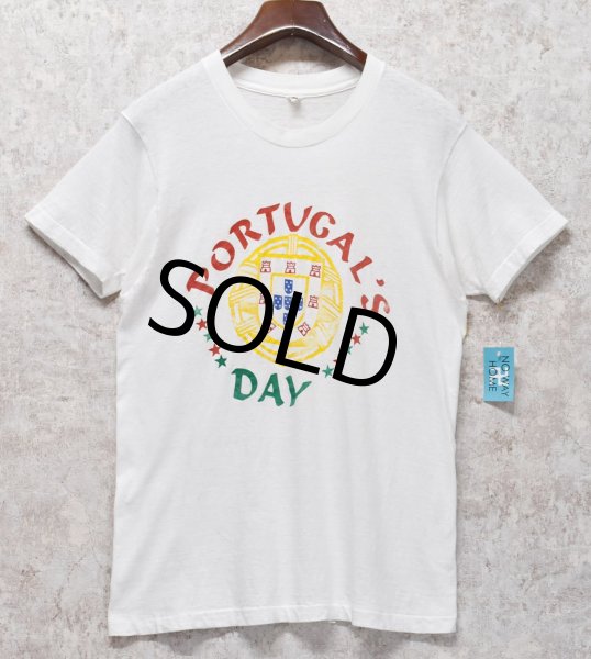 画像1: 80〜90's【USA製】 ビンテージ【FRUIT OF THE LOOM 】フルーツオブザルーム【白】【PORTUGAL’S DAY】【 Tシャツ】【サイズL】  (1)