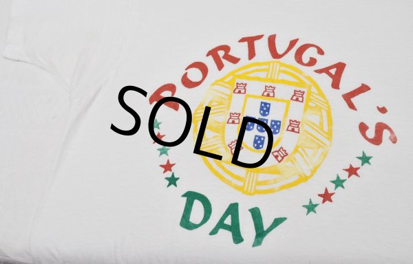画像3: 80〜90's【USA製】 ビンテージ【FRUIT OF THE LOOM 】フルーツオブザルーム【白】【PORTUGAL’S DAY】【 Tシャツ】【サイズL】  (3)