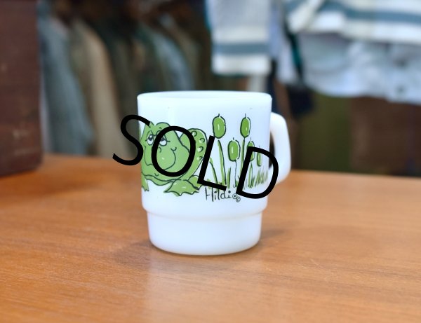 画像1: 【Fire King】【ファイヤーキング】【ヒルディ・フロッグ】プリントマグ【マグカップ】  (1)