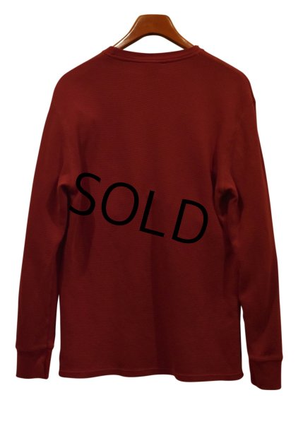 画像3: 【ビンテージ】【PORO RALPH LAUREN】【ラルフローレン】ロンT【サーマルロンT】エンジ色【サイズL】  (3)