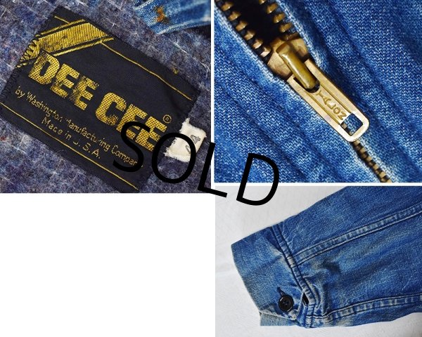 画像2: 70’s【USA製】【ビンテージ】【DEE CEE】ワシントンディーシー【ブランケット裏地付き】【デニムジャケット】【サイズ44】  (2)