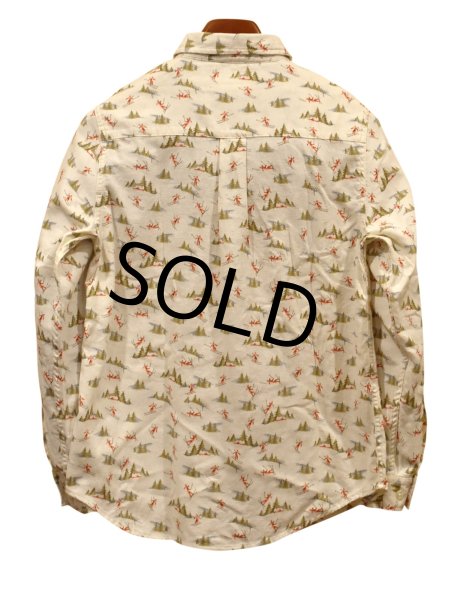 画像3: 90's【L.L.Bean】LLビーン【生成り】スキーヤー 総柄【コットンシャツ】【シャツ】レディース古着【サイズSM】  (3)