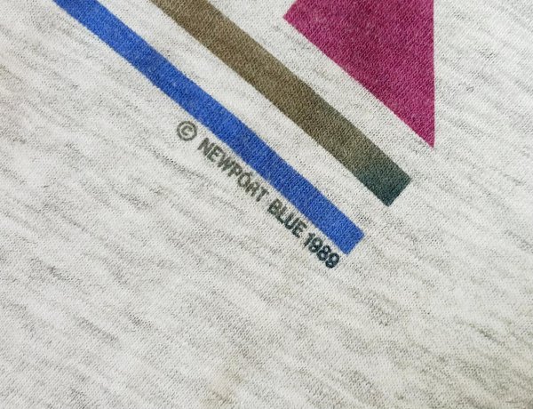 画像2: 80's~【ビンテージ】【NEWPORT】【サイクリングツアー】【グレー】【ロンT】【サイズL程度】  (2)