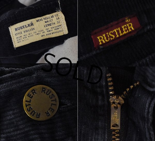 画像2: 【RUSTLER】ラスラー【黒】ブラック【コーデュロイパンツ】コーデュロイスラックス【34X32】  (2)