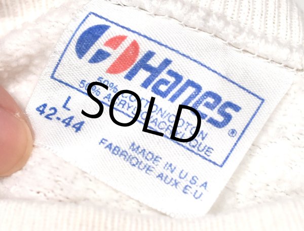 画像2: ∼90's【USA製】【ビンテージ】【Hanes】ヘインズ【白】LIFEGUARD【ライフガード】【染み込みスウェット】【サイズL】  (2)