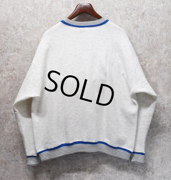 画像3: 90's【USA製】【ビンテージ】LOVING KING オートミールｘ青 グレーライン【スウェット】【サイズXL】  (3)