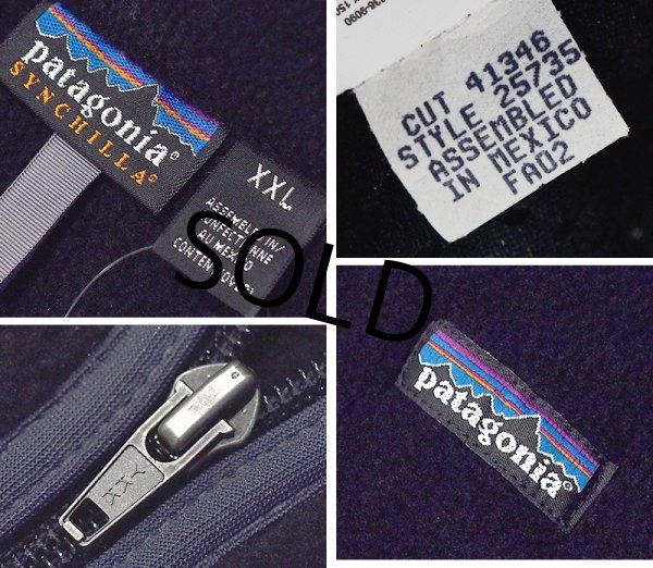 画像2: 程度良好!! 00's【ビンテージ】【パタゴニア】patagonia【シンチラフリース】黒【プルオーバー 】【ハーフジップフリース】【サイズXXL】  (2)