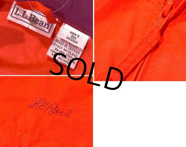画像2: ビンテージ【L.L.Bean】【ＬＬビーン】赤【ナイロンジップアップブルゾン】【サイズL】  (2)