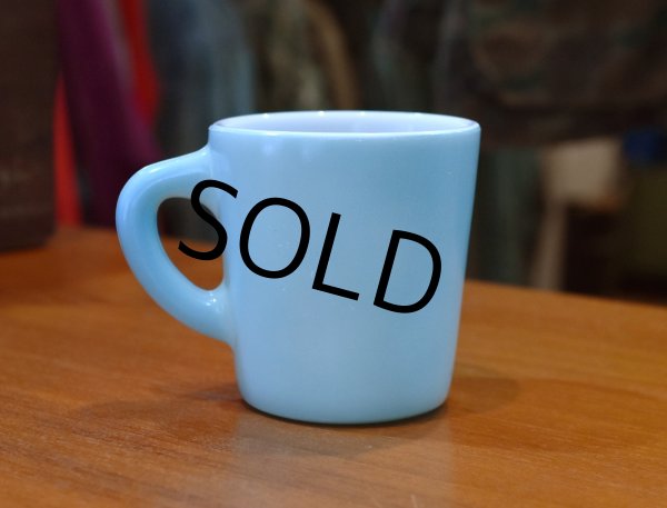 画像4: ビンテージ【Hazelatlas】ヘーゼルアトラス【水色】【ミルクガラス】【ミルクマグ】  (4)