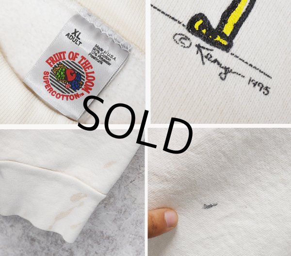 画像2: 90's【USA製】ビンテージ【FRUIT OF THE LOOM】【フルーツオブザルーム】Today’ｓ children【生成り】【スウェット】【サイズXL】  (2)