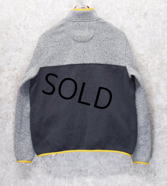 画像3: 【ビンテージ】【LL bean】エルエルビーン【フリーススナップT】【グレー×チャコール×黄色】【サイズＬ】  (3)