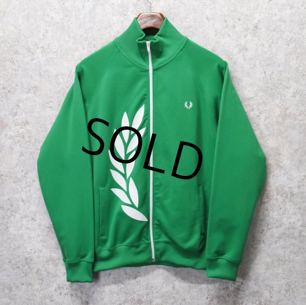 画像1: 【フレッドペリー】Fred Perry【黄緑×白ロゴ】ジャージ【トラックジャケット】【トラックジャージ】【サイズM】  (1)