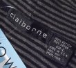 画像2: USA製【Claiborne】クレイボーン【グレーｘチャコールｘ黒】ボーダー【タートルネックロンT】【サイズL】  (2)
