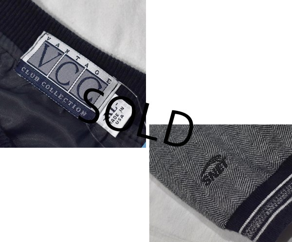 画像2: 90's USA製【ビンテージ】【VOC】ゴルフ【SNET】ナイロン裏地付き【グレーx黒】チェックリブ【スウェット】【サイズXL】  (2)