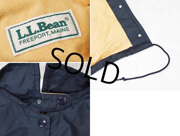 画像2: 80's【USA製】【L.L.Bean】LLビーン【紺】【コーチジャケット】【ジャケット】レディース古着【サイズM程度】  (2)