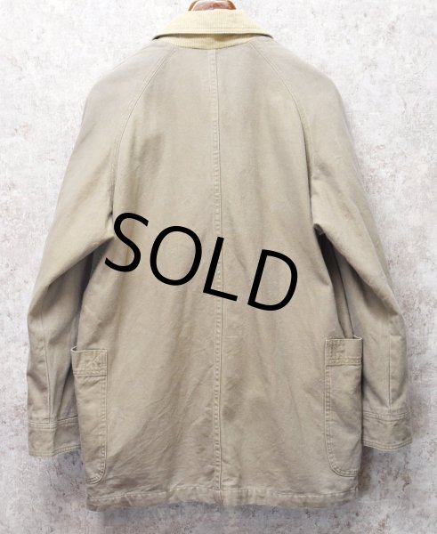 画像3: ~90's【ビンテージ】【エディーバウアー】【ベージュ】チェック裏地付きコットンジャケット【カーバーオール】レディース古着【サイズL】   (3)