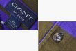 画像2: 90's 【USA製】【ビンテージ】【GANT】ガント【紫ｘオリーブ】【ボーダー】【ラガーシャツ】【長袖ポロシャツ】【サイズＸＬ】  (2)