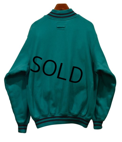 画像3: 【USA製】【CUTTER&BUCK】【エメラルドグリーン×紺】【リブボーダー】【スウェット】【サイズM】  (3)