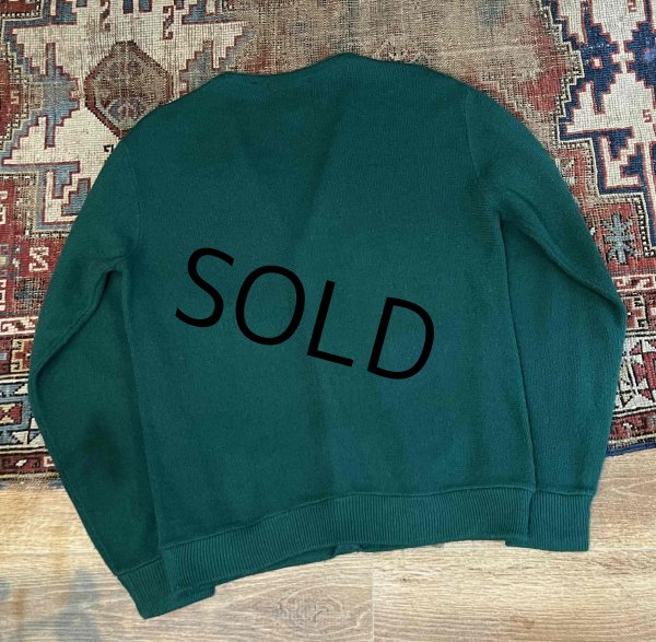 画像4: 70's~【ビンテージ】【シアーズ】【SEARS】【緑】グリーン【アクリルカーディガン】【サイズM】  (4)