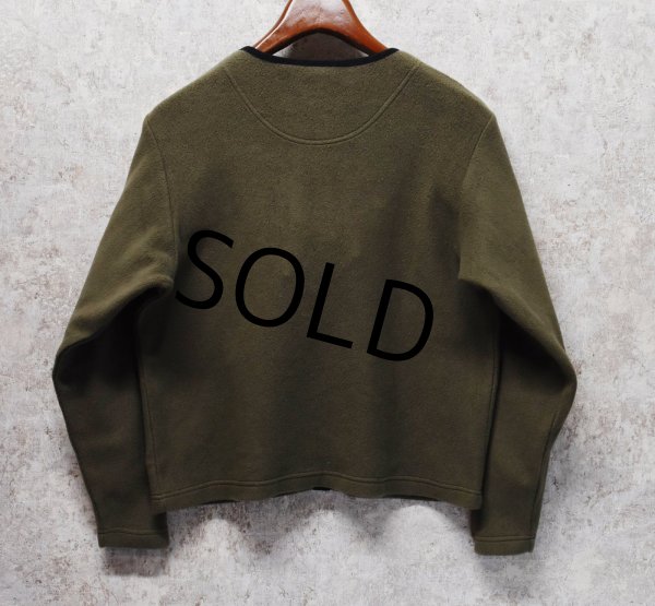 画像3: 【ビンテージ】L.L.Bean【LLビーン】【オリーブx黒】【ノンカラーフリースカーディガン】【レディースSM】【レディース古着】  (3)