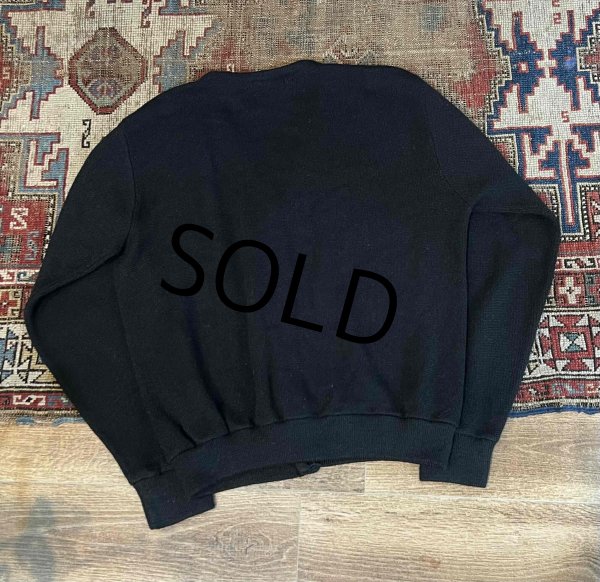 画像4: 70's~【ビンテージ】【シアーズ】【SEARS】【黒】ブラック【アクリルカーディガン】【サイズL】  (4)