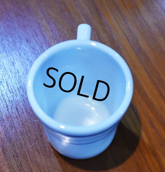 画像2: 【Fire King】【ファイヤーキング】【ブルーライン】【マグカップ】ミルクガラス  (2)