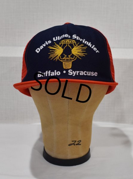 画像1: 【USA製】【ビンテージ】【Davis Ulmer Sprinkler】【メッシュキャップ】赤×紺【キャップ】  (1)