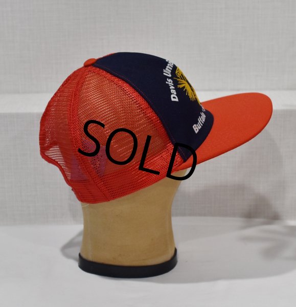 画像4: 【USA製】【ビンテージ】【Davis Ulmer Sprinkler】【メッシュキャップ】赤×紺【キャップ】  (4)