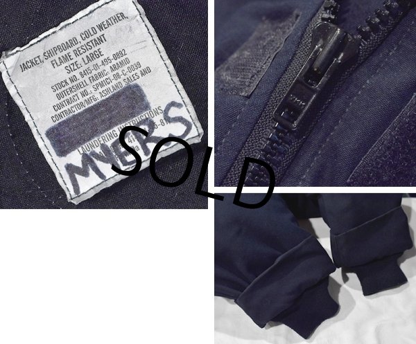 画像2: 00’s【ビンテージ】【米軍実物】【U.S.NAVY】シップボードジャケット【サイズL】  (2)