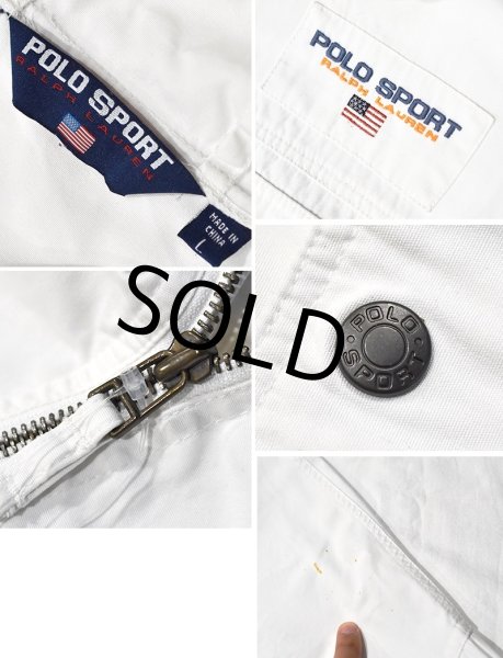 画像2: 【POLO SPORT】【ポロスポーツ】【ビンテージ】【ラルフローレン】白【スモック】【アノラックパーカー】【サイズL】  (2)