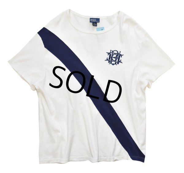 画像1: 【ラルフローレン】【POLO ralph lauren】【白×紺ライン】【Ｔシャツ】【サイズＸＸＬ】  (1)