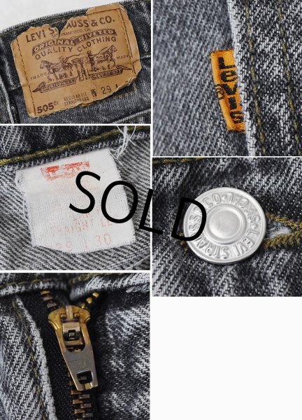 画像2: 90's【USA製】ビンテージ【LEVI'S】【リーバイス505】505【デニムパンツ】【ブラックデニム】【29x30】  (2)