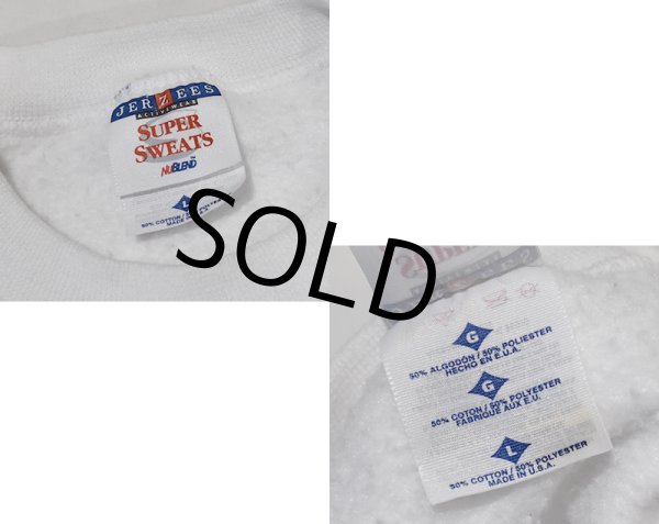 画像2: 00's【USA製】JERZEES【ビンテージ】【ビーチサンダル】【白】スウェット【サイズL】  (2)