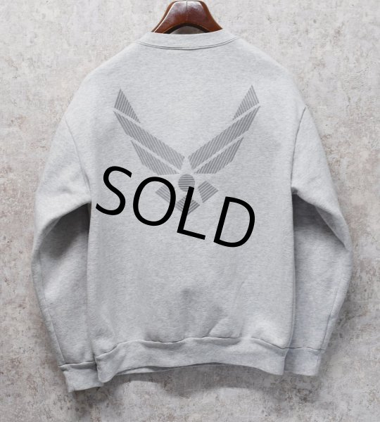 画像3: 【USA製】ビンテージ【USAF】【リフレクタープリント】【ロゴプリント】【バックプリント】ライトグレー【スウェット】【サイズM】  (3)