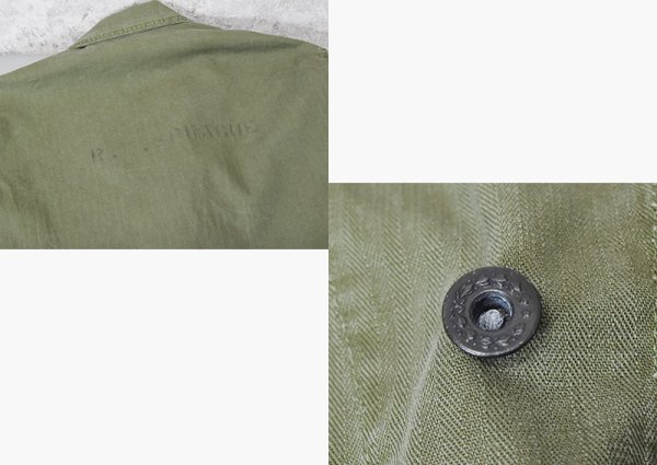 画像2: 40's【米軍実物】USネイビー【ビンテージ】【U.S.NAVY】【N-3】ステンシル入り  HBTジャケット  (2)